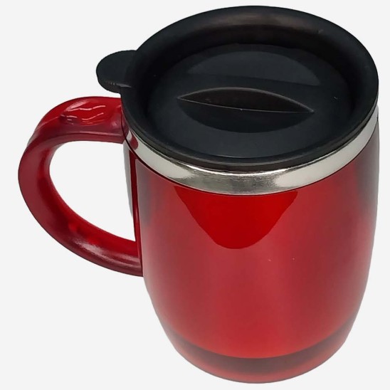 Taza Inoxidable Con Tapa 400ml