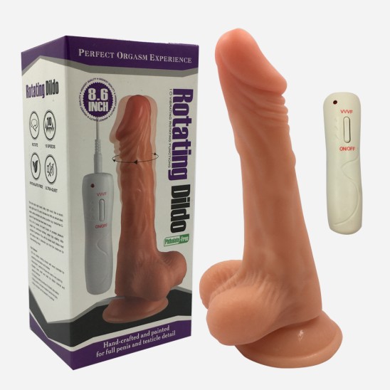 Dildo Vibrador Rotativo 8.6 Pulgadas