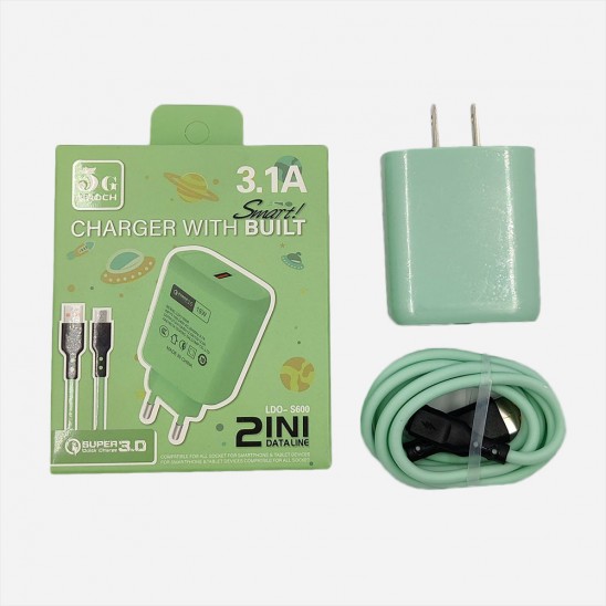 Set Cubo y Cable V8 QC3.0 18W