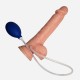 Dildo Piel Vibrador C/T Chorros Ventosa 21.5cm