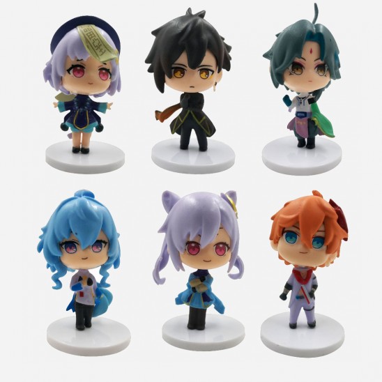 Set 6 Figuras Genshin Impact Chibi 8cm YS1