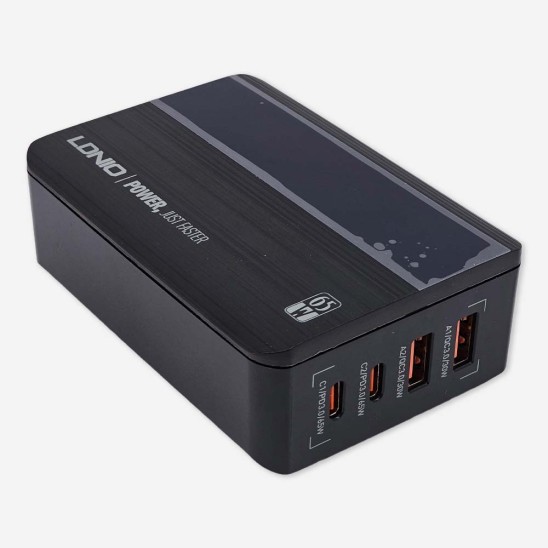 Estacion Carga 2 Tipo C y 2 USB Display 65W LDNIO